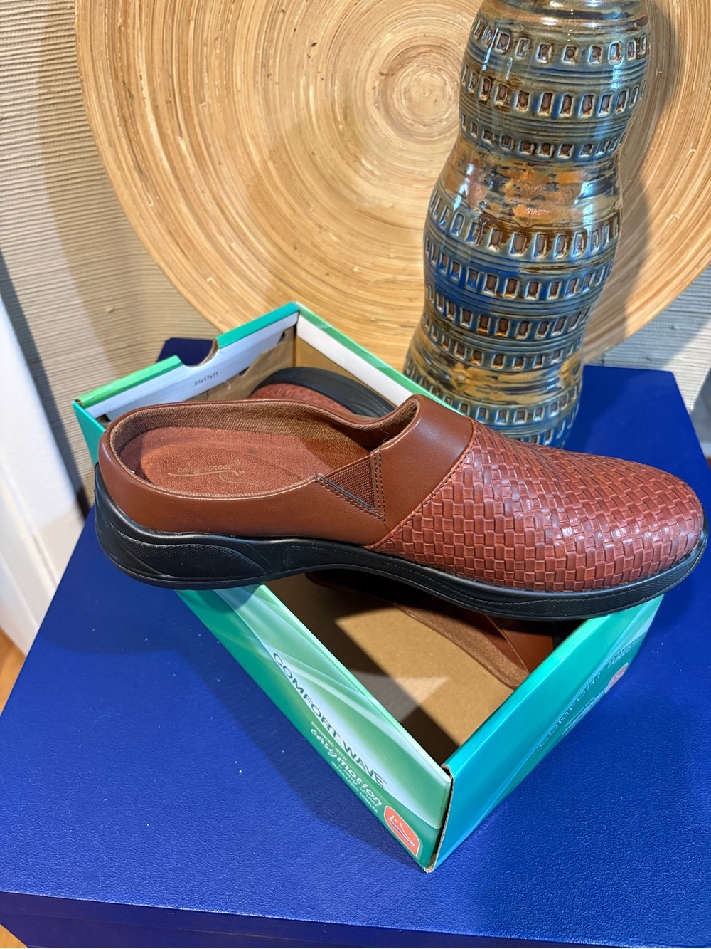 Women's Brown Slip-On Woven Casual Shoe